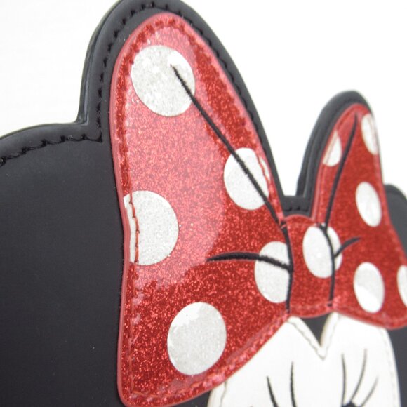 Minnie Mouse Child Purse With Adjustable Strap Minnie Face Zipper Closure - Picture 3 of 16